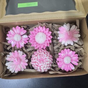 🌸 Floating Flower Candles – Set of 6 🌸